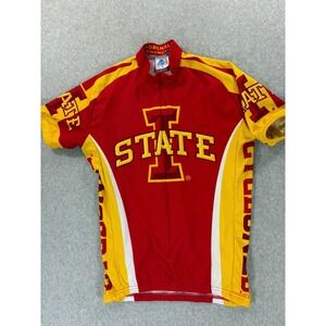Iowa State Cyclones 3/4 Zip Campus S/S Cycling‎ Jersey (Men's Small) Red